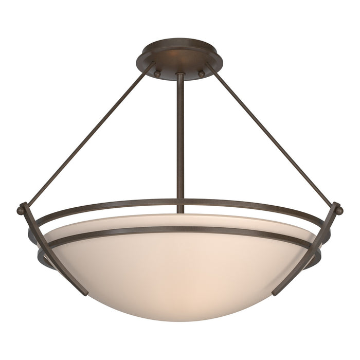 Hubbardton Forge - 124432-SKT-05-SS0020 - Three Light Semi-Flush Mount - Tryne - Bronze