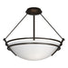 Hubbardton Forge - 124432-SKT-14-GG0020 - Three Light Semi Flush Mount - Tryne - Oil Rubbed Bronze