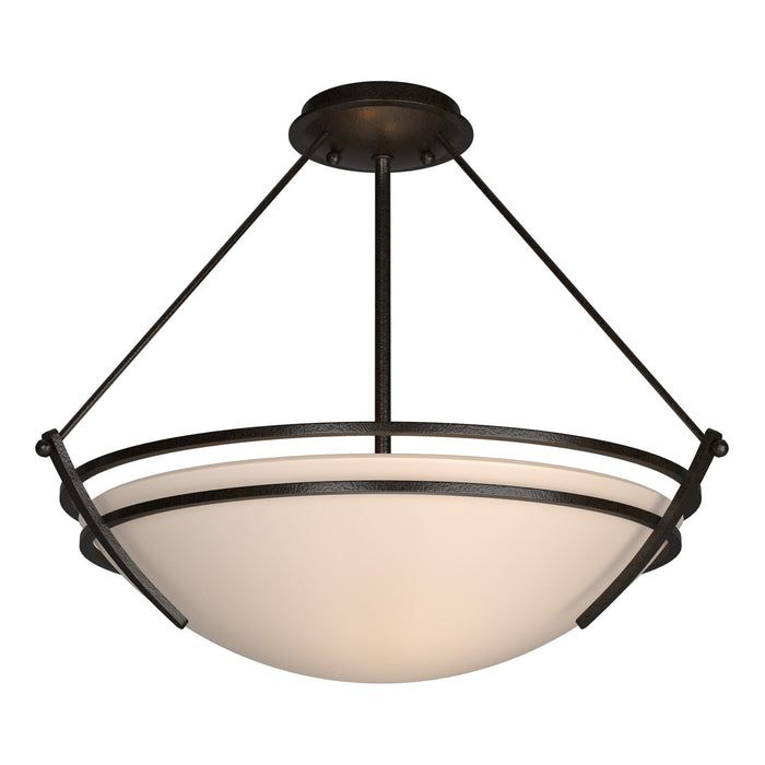 Hubbardton Forge - 124432-SKT-14-SS0020 - Three Light Semi Flush Mount - Tryne - Oil Rubbed Bronze