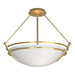 Hubbardton Forge - 124432-SKT-86-GG0020 - Three Light Semi Flush Mount - Tryne - Modern Brass