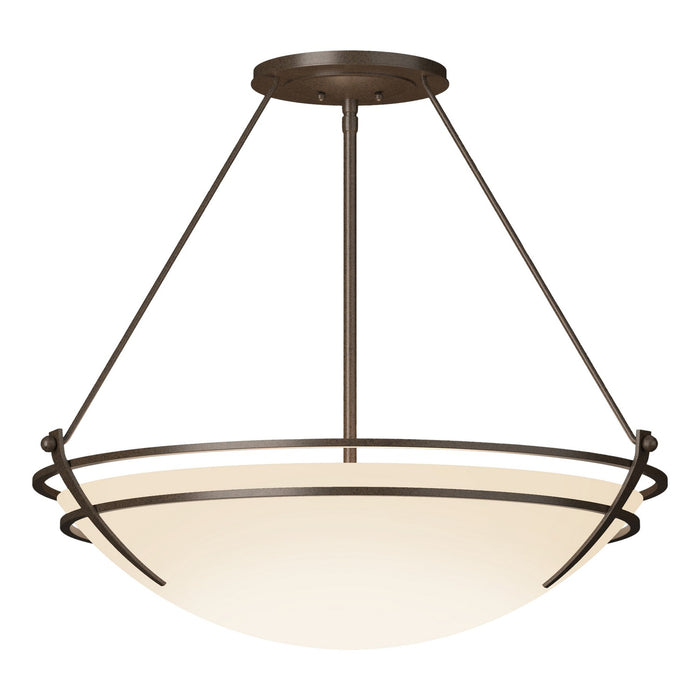 Hubbardton Forge - 124442-SKT-05-GG0054 - Three Light Semi-Flush Mount - Tryne - Bronze