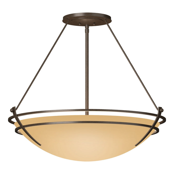 Hubbardton Forge - 124442-SKT-05-SS0054 - Three Light Semi-Flush Mount - Tryne - Bronze