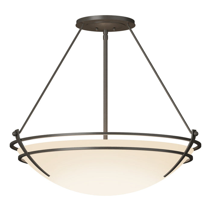 Hubbardton Forge - 124442-SKT-07-GG0054 - Three Light Semi-Flush Mount - Tryne - Dark Smoke