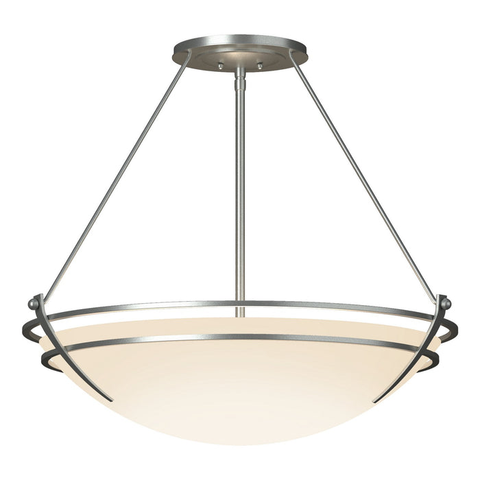 Hubbardton Forge - 124442-SKT-82-GG0054 - Three Light Semi-Flush Mount - Tryne - Vintage Platinum