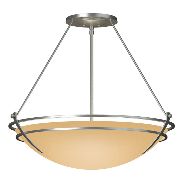 Hubbardton Forge - 124442-SKT-82-SS0054 - Three Light Semi-Flush Mount - Tryne - Vintage Platinum