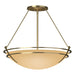 Hubbardton Forge - 124442-SKT-86-SS0054 - Three Light Semi Flush Mount - Tryne - Modern Brass