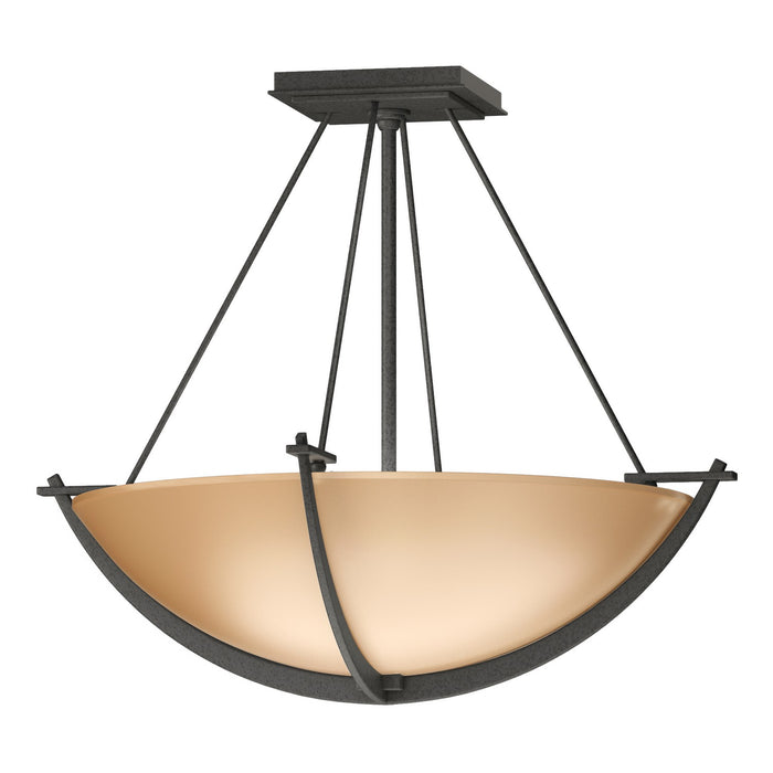 Hubbardton Forge - 124555-SKT-20-SS0020 - Three Light Semi-Flush Mount - Compass - Natural Iron
