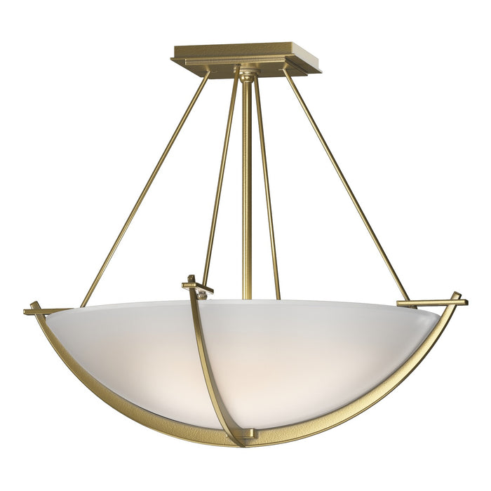 Hubbardton Forge - 124555-SKT-86-GG0020 - Three Light Semi Flush Mount - Compass - Modern Brass