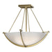 Hubbardton Forge - 124555-SKT-86-GG0020 - Three Light Semi Flush Mount - Compass - Modern Brass