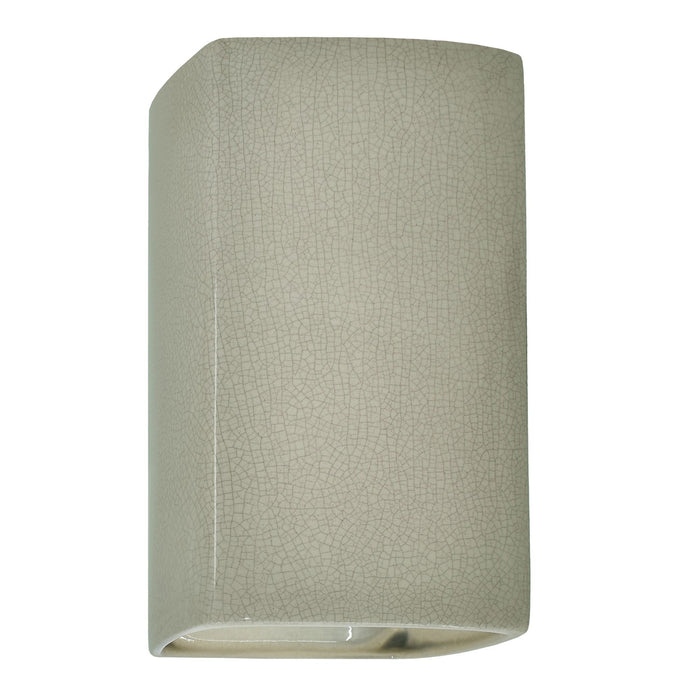 Justice Designs - CER-0955W-CKC-LED1-1000 - LED Lantern - Ambiance - Celadon Green Crackle