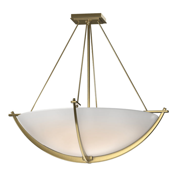 Hubbardton Forge - 124560-SKT-86-GG0054 - Three Light Semi Flush Mount - Compass - Modern Brass