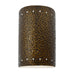Justice Designs - CER-0990-HMBR - Lantern - Ambiance - Hammered Brass