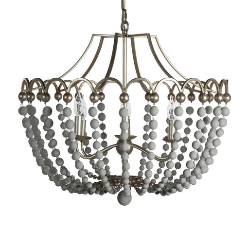 Gabby - SCH-157015 - Six Light Chandelier - Peggy - Champagne Silver|Dove White