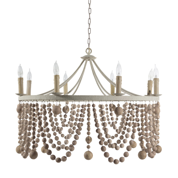 Gabby - SCH-159095 - Eight Light Chandelier - Madeleine - Plaster|Beige Washed Wood