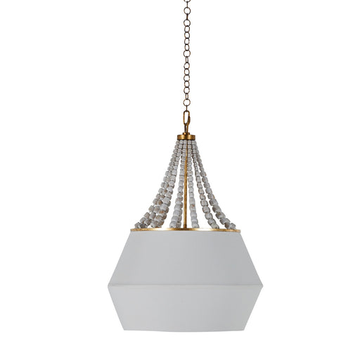 Gabby - SCH-166020 - Four Light Pendant - Soma - Antique Gold|White Washed Wood