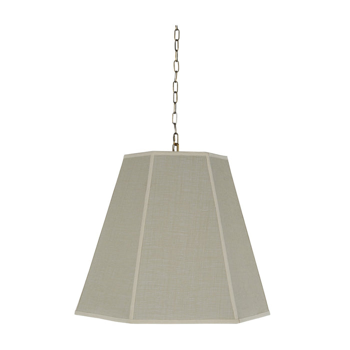 Gabby - SCH-169065 - Six Light Pendant - Bernice - Antique Brass|Cream Linen