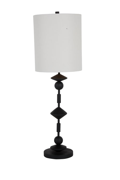Gabby - SCH-169100 - One Light Console Lamp - Clooney - Feather White Linen|Black Woodwash