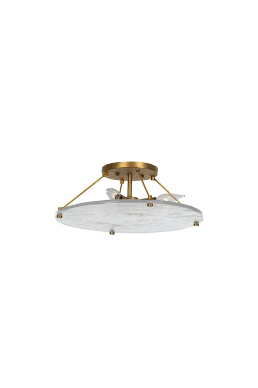 Gabby - SCH-170500 - Four Light Flush Mount - Madison - Stained Gold|Cast Glass