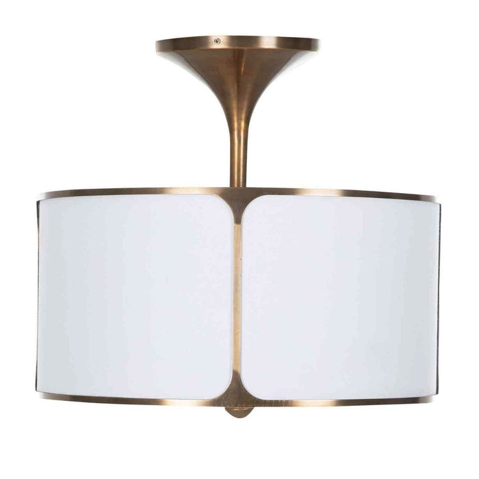 Gabby - SCH-175013 - Two Light Semi-Flush Mount - Dove - Aged Bronze|Salt Linen