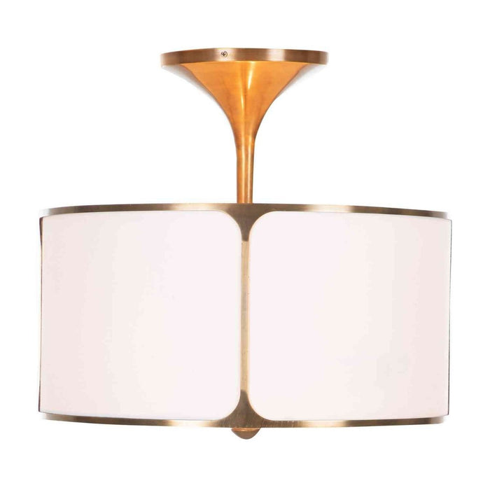 Gabby - SCH-175013 - Two Light Semi-Flush Mount - Dove - Aged Bronze|Salt Linen