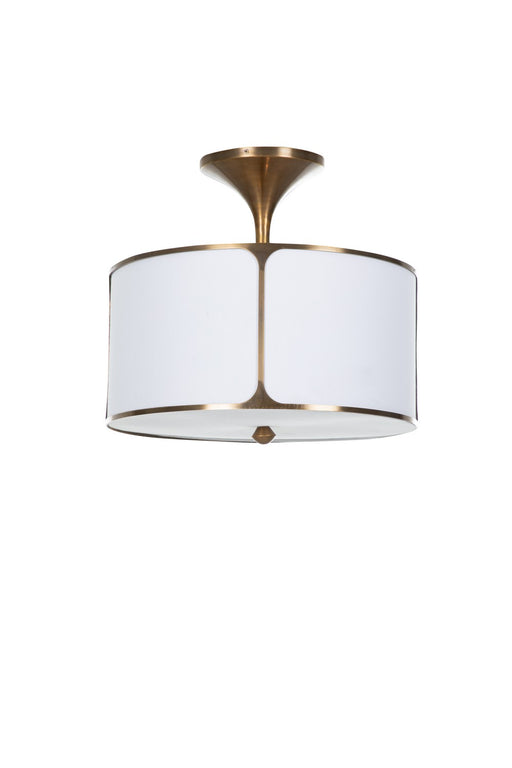 Gabby - SCH-175013 - Two Light Semi-Flush Mount - Dove - Aged Bronze|Salt Linen