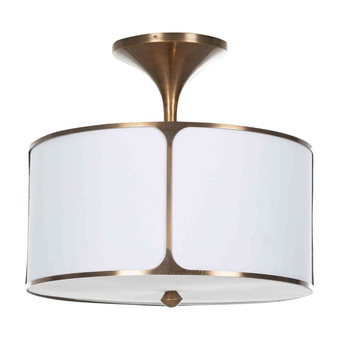 Gabby - SCH-175013 - Two Light Semi-Flush Mount - Dove - Aged Bronze|Salt Linen