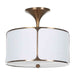 Gabby - SCH-175013 - Two Light Semi-Flush Mount - Dove - Aged Bronze|Salt Linen