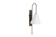 Gabby - SCH-175055 - One Light Wall Sconce - Anniston - Rubbed Bronze|Feather White Linen