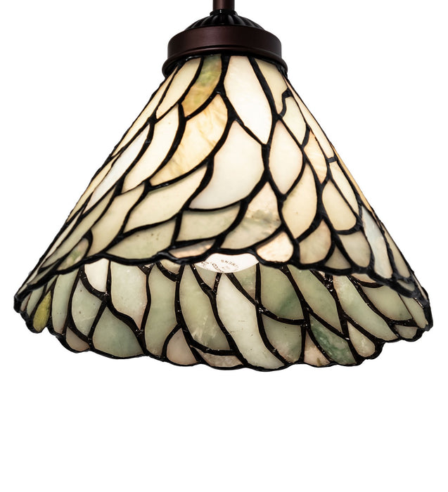 Meyda Tiffany - 104905 - One Light Pendant - Jadestone Willow - Mahogany Bronze