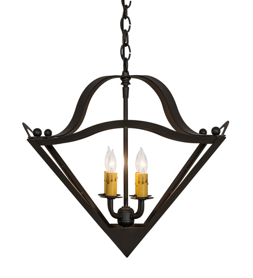 Meyda Tiffany - 256645 - Four Light Pendant - Zale - Wrought Iron