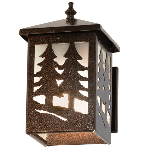 Twin Spruce Trees One Light Wall Sconce