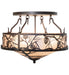 Meyda Tiffany - 261316 - Four Light Semi-Flushmount - Whispering Pines - Mahogany Bronze