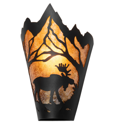 Moose At Dawn One Light Wall Sconce