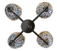 Meyda Tiffany - 262834 - Four Light Chandelier - Flowering Lotus - Craftsman Brown