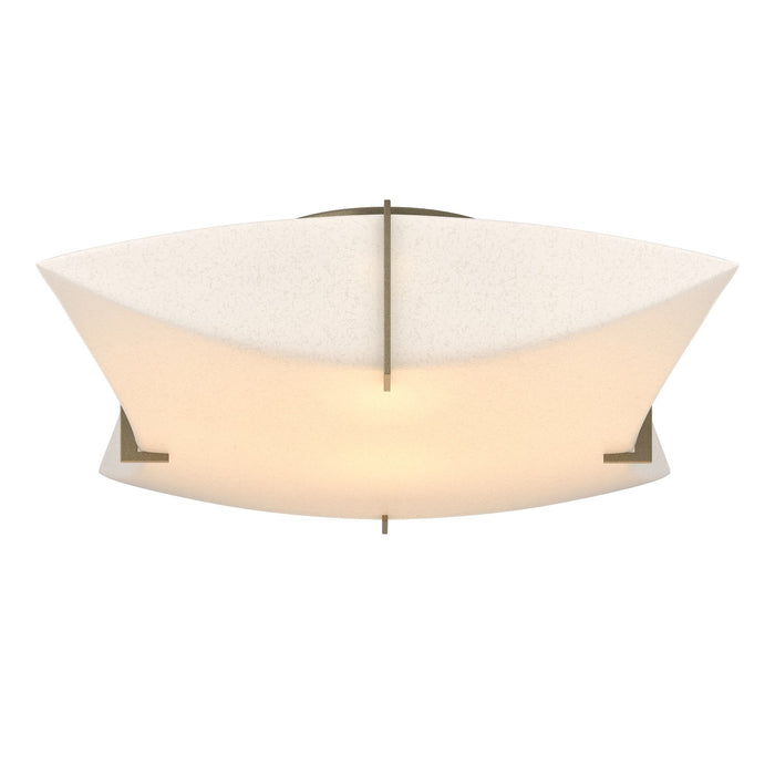 Hubbardton Forge - 126620-SKT-84-SH1999 - Two Light Semi-Flush Mount - Bento - Soft Gold