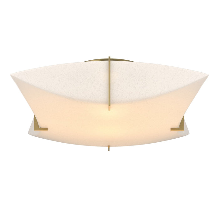 Hubbardton Forge - 126620-SKT-86-SH1999 - Two Light Semi-Flush Mount - Bento - Modern Brass