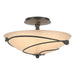 Hubbardton Forge - 126712-SKT-07-SS0048 - Two Light Semi-Flush Mount - Leaf - Dark Smoke