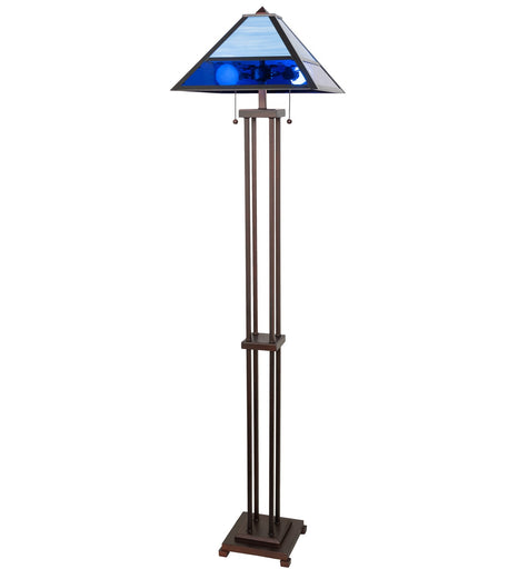 Split Mission Two Light Floor Lamp