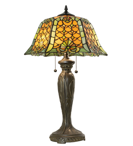 Duffner & Kimberly Shell & Diamond Two Light Table Lamp