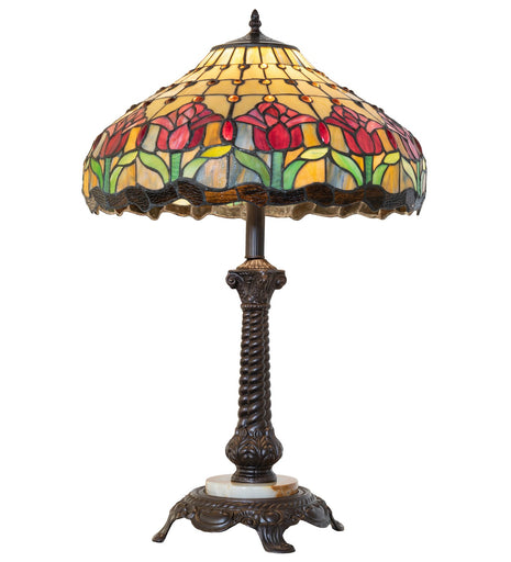 Colonial Tulip One Light Table Lamp