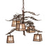 Meyda Tiffany - 265656 - Five Light Chandelier - Pine Branch - Mahogany Bronze