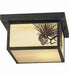 Meyda Tiffany - 38559 - Two Light Flushmount - Hyde Park - Craftsman Brown