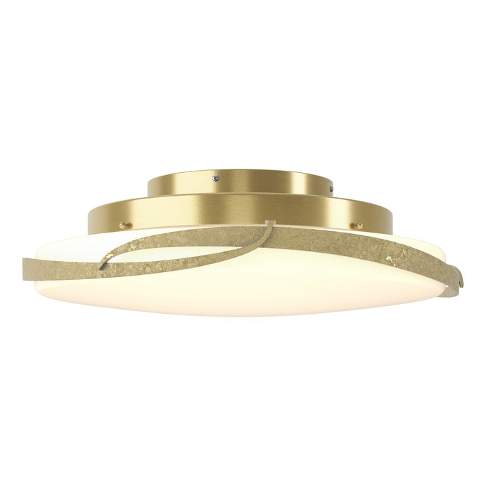Hubbardton Forge - 126742-LED-86-GG0437 - LED Flush Mount - Flora - Modern Brass