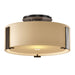 Hubbardton Forge - 126753-SKT-05-GG0218 - One Light Semi-Flush Mount - Impressions - Bronze
