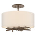 Hubbardton Forge - 127660-SKT-05-SE1505 - Three Light Semi-Flush Mount - Brindille - Bronze