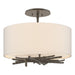 Hubbardton Forge - 127660-SKT-07-SE1505 - Three Light Semi-Flush Mount - Brindille - Dark Smoke