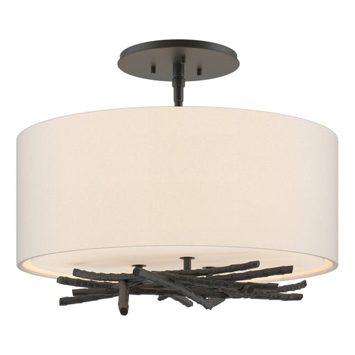 Brindille Three Light Semi-Flush Mount Black