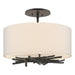 Hubbardton Forge - 127660-SKT-10-SE1505 - Three Light Semi-Flush Mount - Brindille - Black
