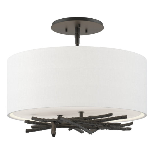 Brindille Three Light Semi-Flush Mount Black