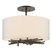 Hubbardton Forge - 127660-SKT-14-SE1505 - Three Light Semi Flush Mount - Brindille - Oil Rubbed Bronze